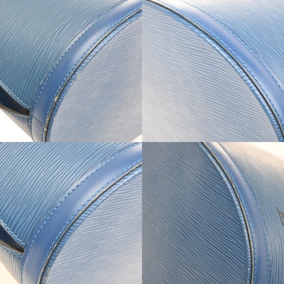 LOUIS VUITTON LV Logo Cluny Shoulder Bag Epi Leather Blue France M52255 85EF306 - Picture 7 of 15